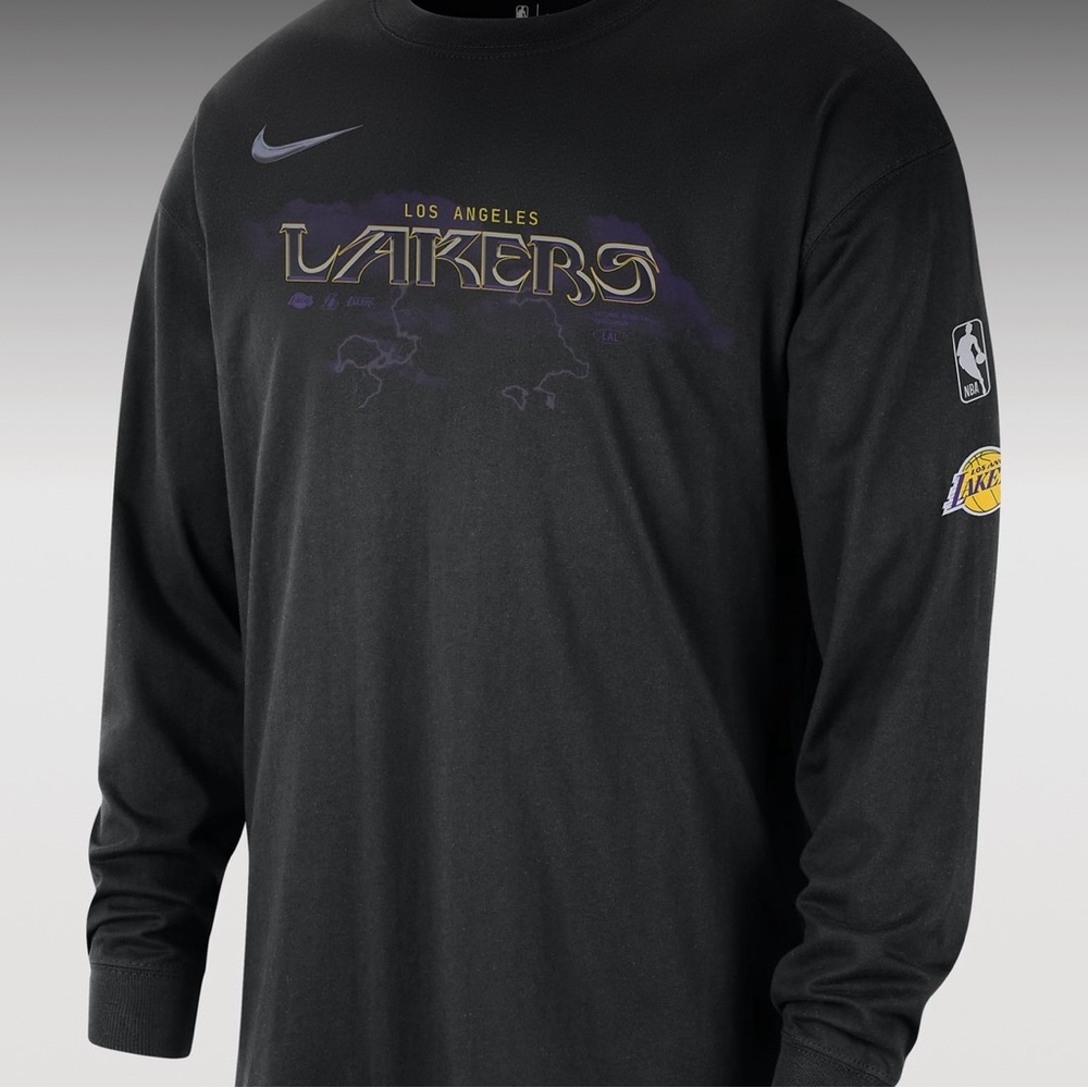 NIKE XXL LAKERS TEAM BLACK TSHIRT MENS ADULT NEW !!
